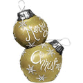 Alpine 30 In. Gold Merry Christmas Stacked Ornaments With  Lights ZTY138M