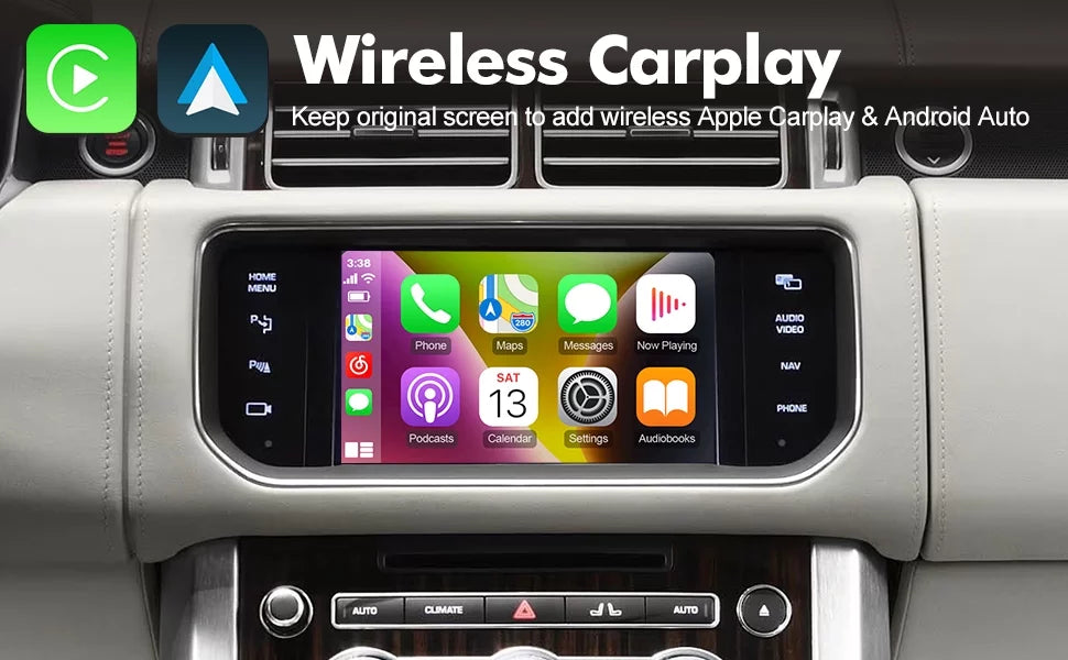 Wireless CarPlay Receiver SmartBox for Land Rover Range Rover/Evoque/Discovery 4 Jaguar   Bosch Carplay Interface Retrofit kit Decoder, Support Android Auto, Mirror Link, Reverse Camera,  Drive
