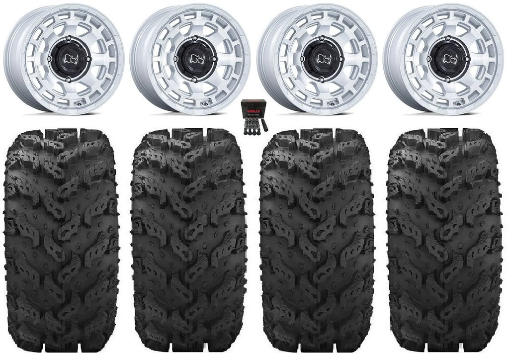 Black Rhino Chamber 14" Wheels Si 30" Reptile Tires Kawasaki Mule Pro