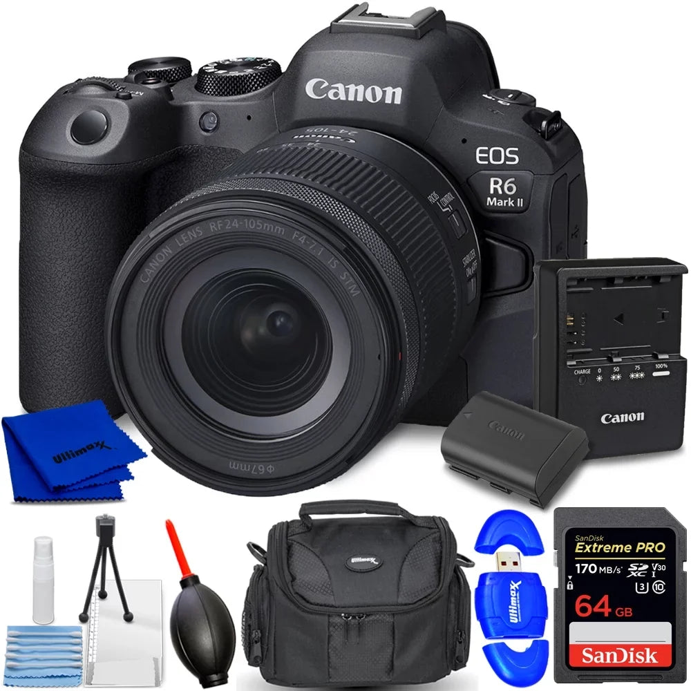 Canon  R6 Mark  Mirrorless Camera and 24-105mm f/4-7.1 Lens - Accessory Kit