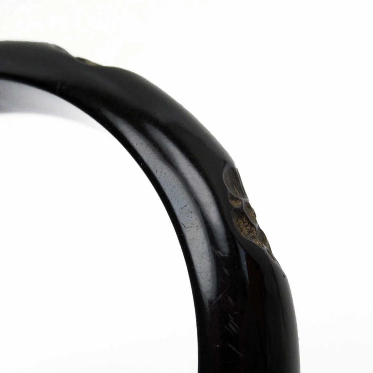 Pre-Owned  Bangle Bracelet Camellia Coco Mark Wood Black/Beige Women's (Good)