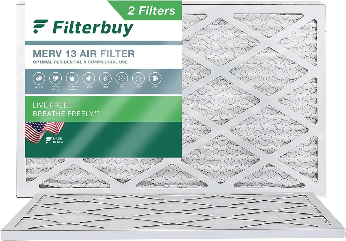 Filterbuy 14x24x1  13 Pleated   Furnace Air Filters (2-Pack)