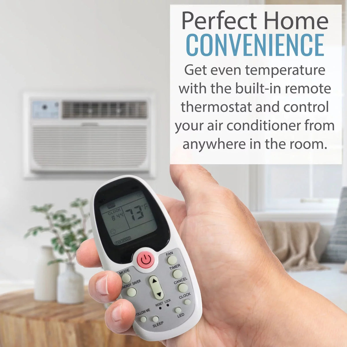 Keystone 14,000  700 Sq. Ft. Through-the-Wall Air Conditioner, White