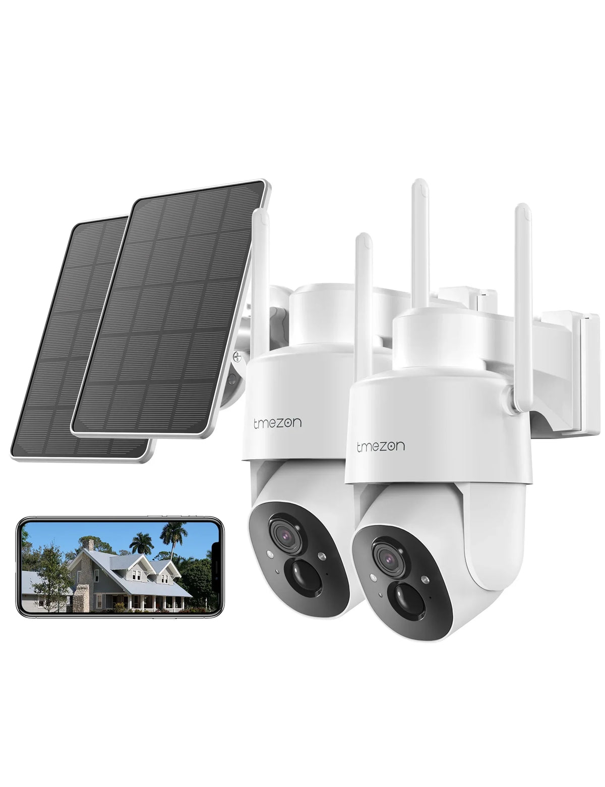 Security Camera Outdoor Wireless, 2K Surveillance Camera Wireless 2 Pack