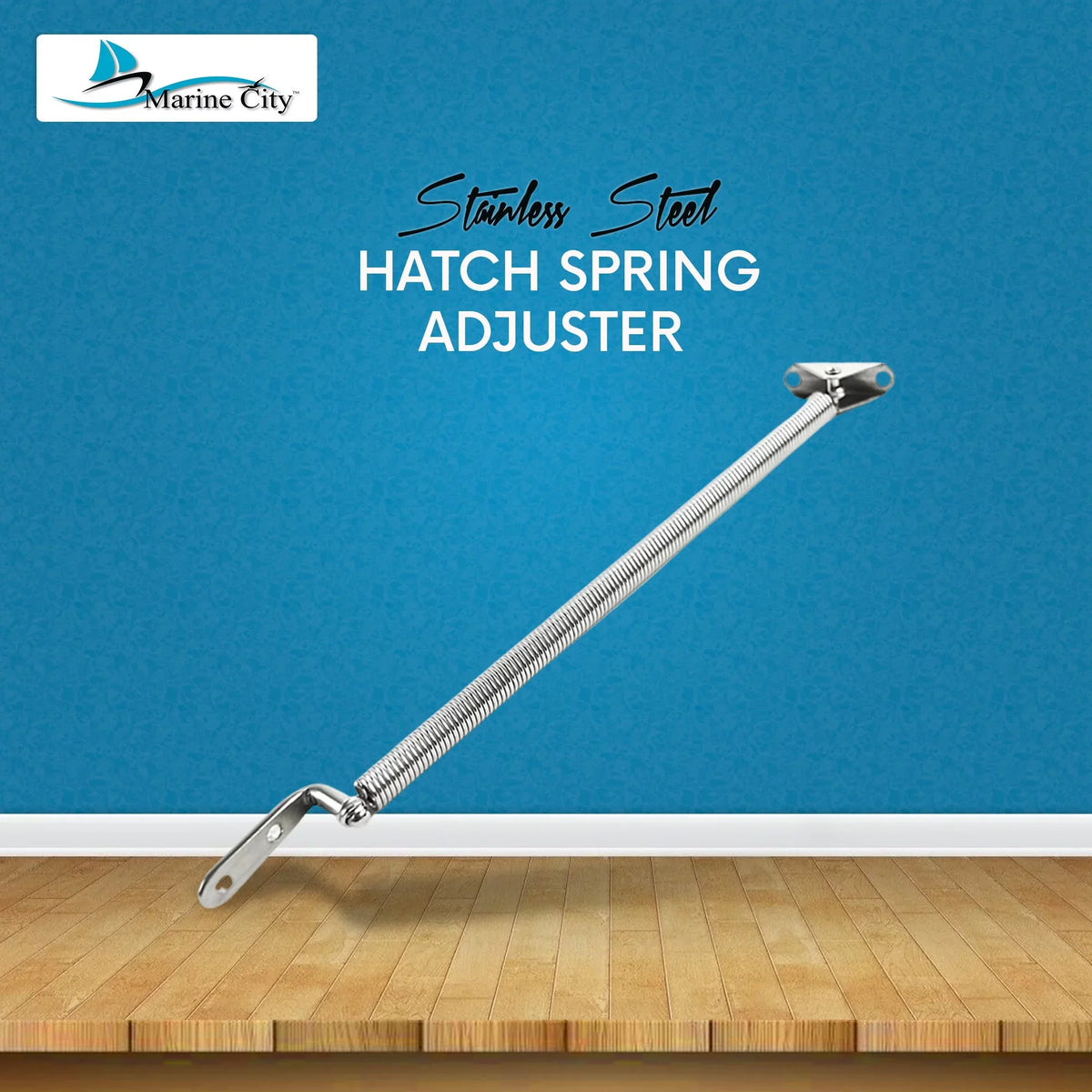 Marine City Stainless-Steel Hatch Spring Adjuster with U-Bolt and L-Shape Plate 8-1/4 inches or 10-1/4 inches Length: 10-1/4 inches