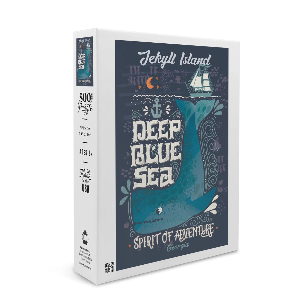 Jekyll Island, Georgia, Deep Blue Sea, Spirit of Adventure, Whale (19x27 inches, Premium 500 Piece Jigsaw Puzzle for Adults and Family, Made in )
