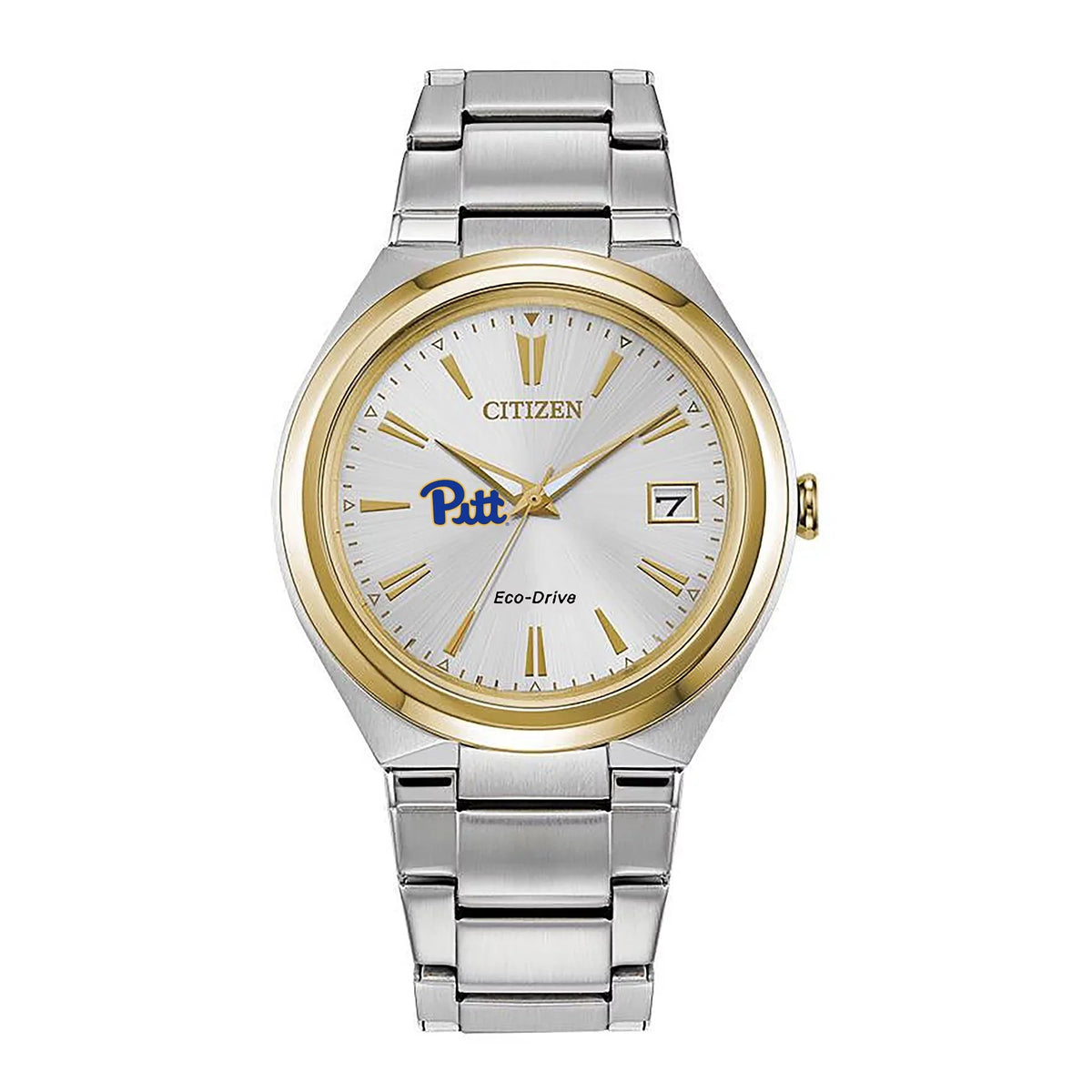 Women's  Silver/Gold Pitt Panthers Citizen Eco-Drive Two-Tone Watch
