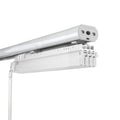 InStyleDesign  4-Panel Single Rail Panel Track Extendable 48"-88"W x 94"H, Panel width 23.5", Pier White, Charc - 88"W x 94"H White Track