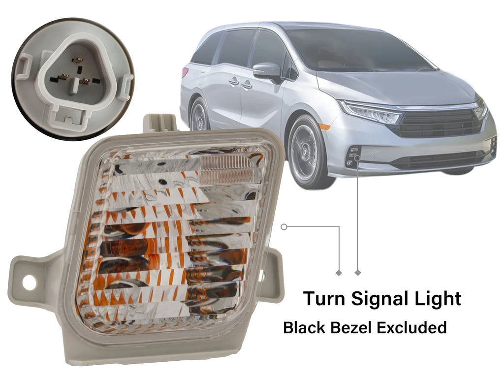 Replacement Turn Signal Light for 2021 2022 2023 Honda Odyssey Passenger Right Side 33300THRA31 HO2531134