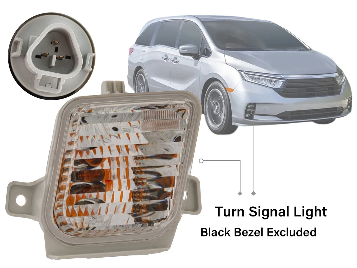 Replacement Turn Signal Light for 2021 2022 2023 Honda Odyssey Passenger Right Side 33300THRA31 HO2531134