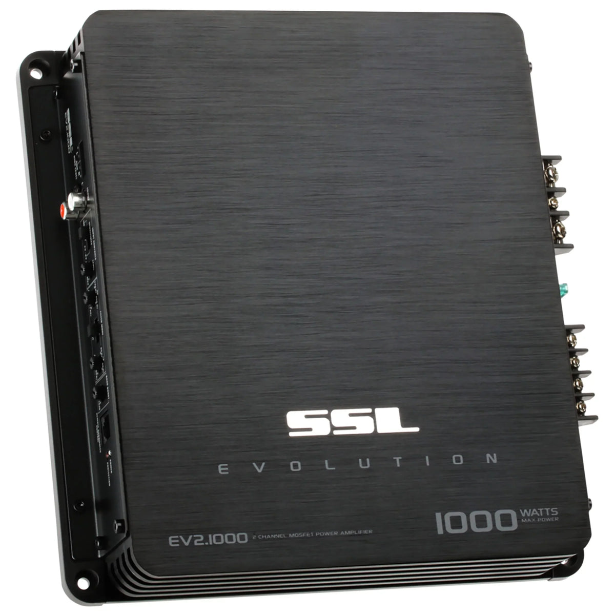 Sound Storm Laboratories EV2.1000 Evolution Series Car Audio Amplifier - 1000 High Output, 2 Channel, 2/8 Ohm, High/Low Level Inputs, High/Low Pass Crossover, Full Range, Hook To Stereo and Subwoofer