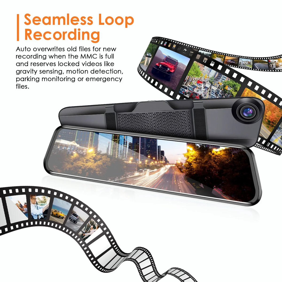 4K iMounTEK Car  12in Dash Cam Camcorder Camera Recorder with 170° Angle Loop Recording Motion Detection Night Vision Voice Control  Control G-sensor