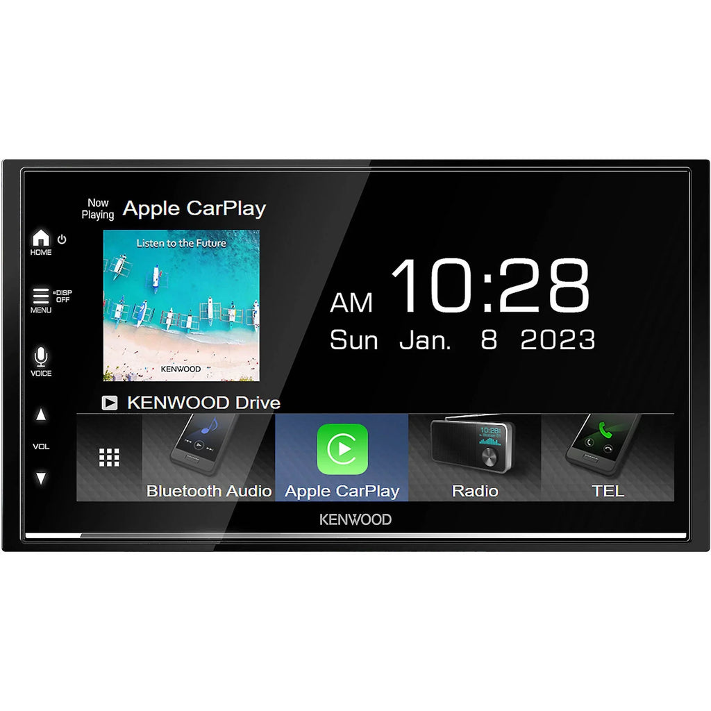 Kenwood DMX7709S Digital Multimedia Receiver with -320LP Multi-Angle Rear View Camera with License Plate Mounting