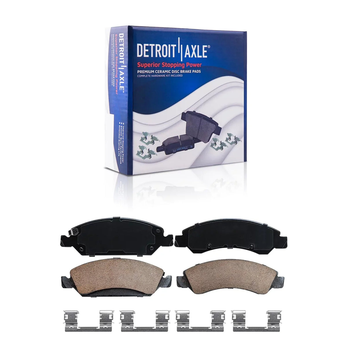 Detroit Axle - Brake Kit for 2014-2018 Chevy  Silverado Sierra 1500, 2015-2020 Suburban Tahoe Yukon  Escalade  Drilled Slotted Brakes Rotors Replacement Ceramic Brake Pads Front & Rear