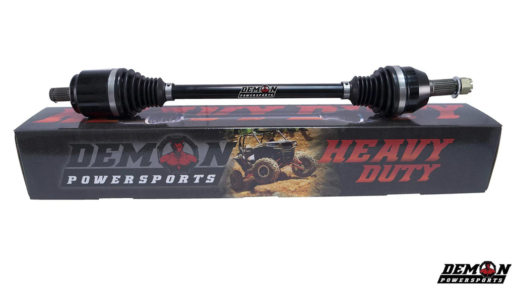 Demon Powersports Rear Left/Right Heavy Duty Axle for (2015-17) Can Am Maverick 1000/Max 1000, Made of 4340 Chromoly Steel, Dual Heat Treated High Strength, Gives Wider Angles & In Molybdenum Grease