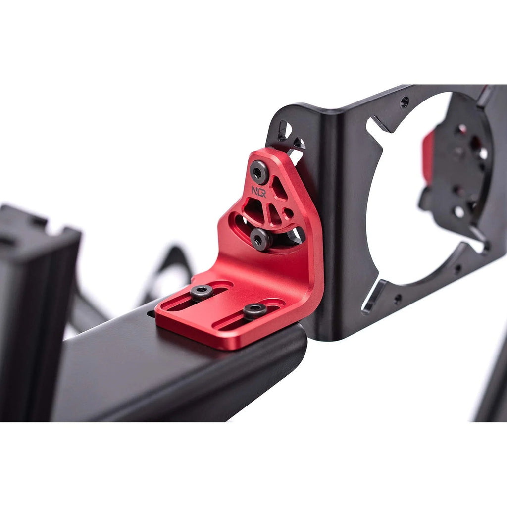 Next Level Racing   Side & Front Mount Adaptor Carbon Grey & Red