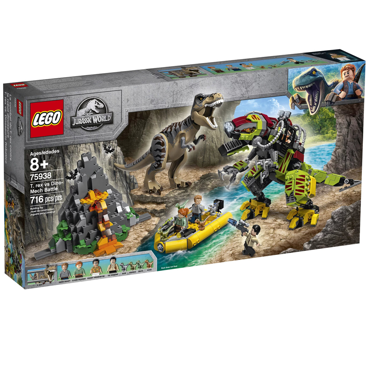 Jurassic World T. rex vs Dino-Mech Battle 75938 Dinosaur Building Toy (716 Pieces)