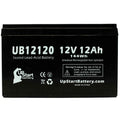 '- SeaScooter  Supercharged Battery Replacement - UB12120 Universal Sealed Lead Acid Battery (12V, 12Ah, 12000mAh, F1 Terminal, , ) - Includes  F1 to F2 Terminal Adapters