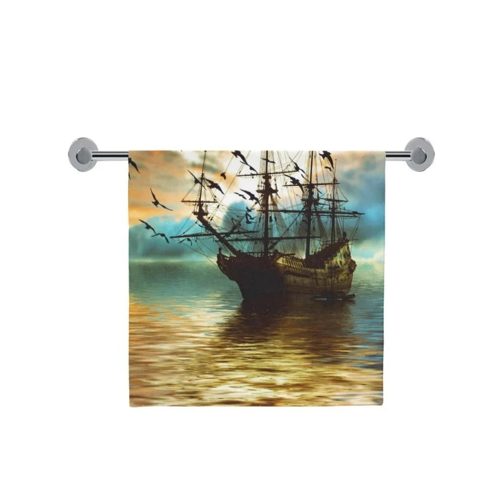 Sailing Boat Shower Towel Bathroom Bath Towel 30x56 inches