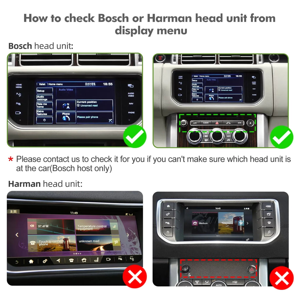 Wireless CarPlay Receiver SmartBox for Land Rover Range Rover/Evoque/Discovery 4 Jaguar   Bosch Carplay Interface Retrofit kit Decoder, Support Android Auto, Mirror Link, Reverse Camera,  Drive