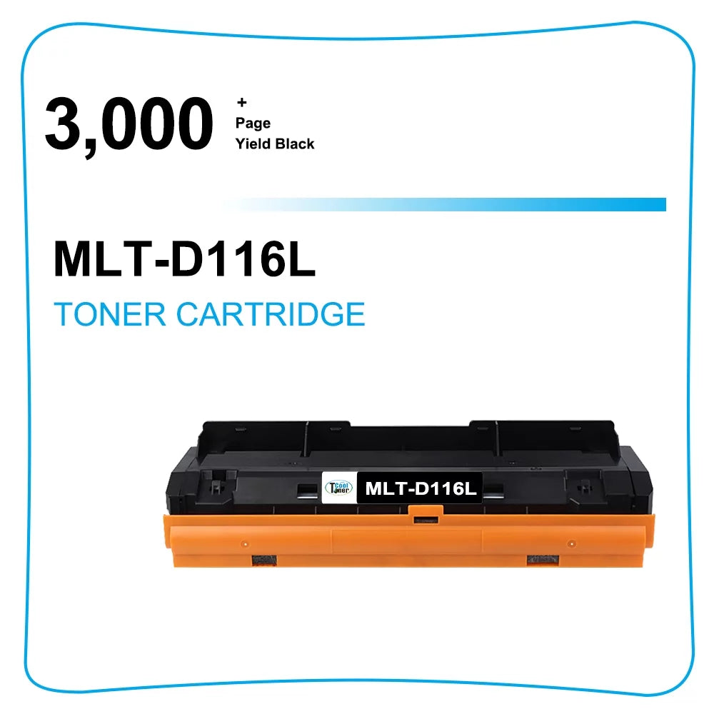 Cool Toner Compatible Toner for Samsung 116L MLTD116L D116L -D116L -M2625D -M2825DW -M2835DW (Black, 6 Pack)