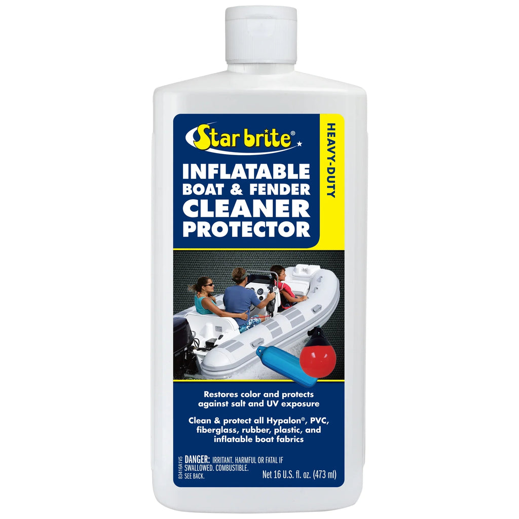 Heavy-Duty Inflatable Boat & Fender Cleaner & Protector - Revitalize and Protect , Hypalon, Neoprene, Rubber, Plastic and All Inflatable Fabrics- 16oz (083416P)
