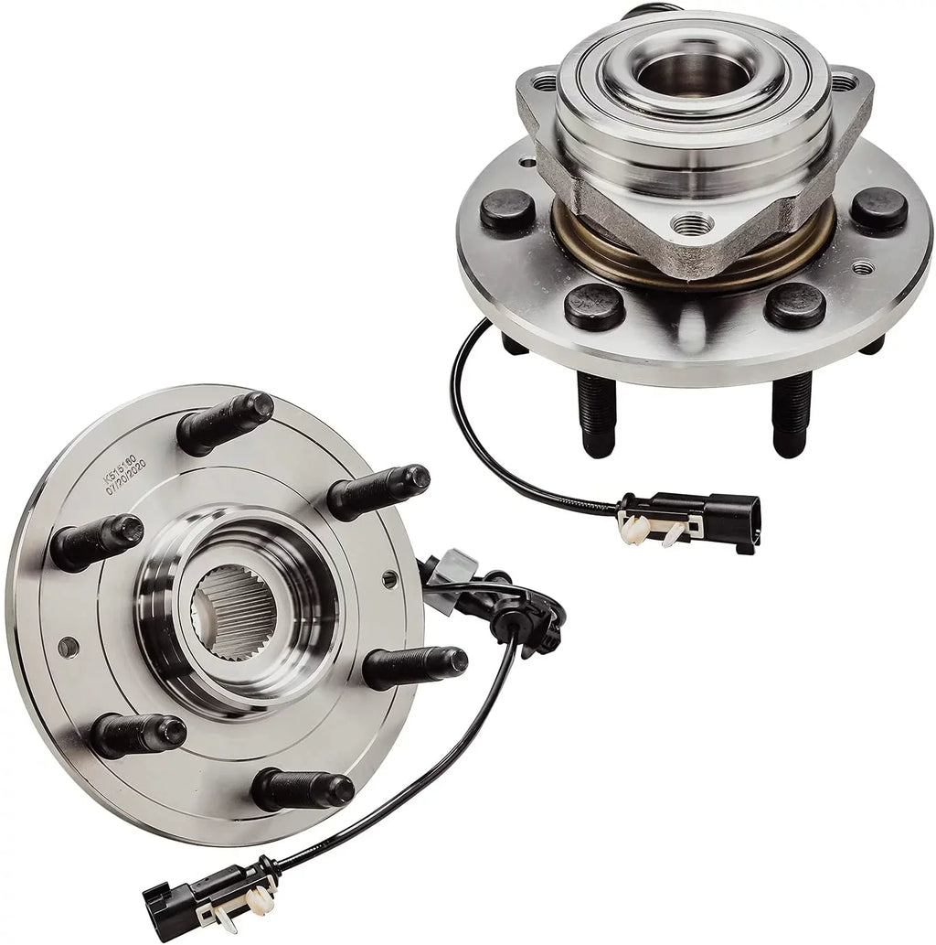 Detroit Axle - Front Wheel Bearing Hubs for Chevy  Silverado Sierra 1500 Tahoe Suburban Yukon  Cadillac Escalade  , Replacement Wheel Bearing Hubs Assembly Set, Pair Hubs