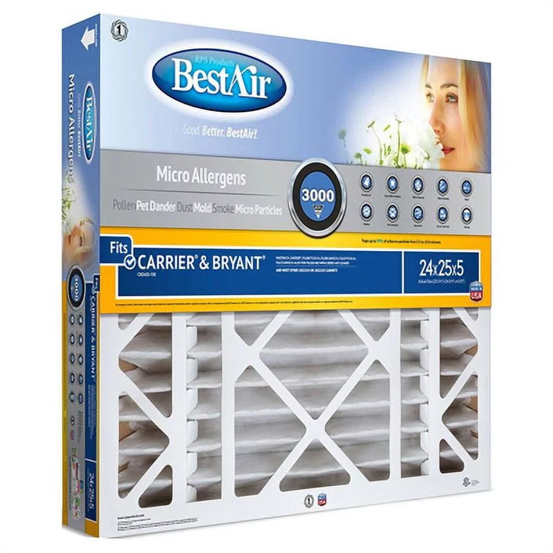 24" x 25" x 5" Carrier Filter Electrostatically Charged Media Fits, Each