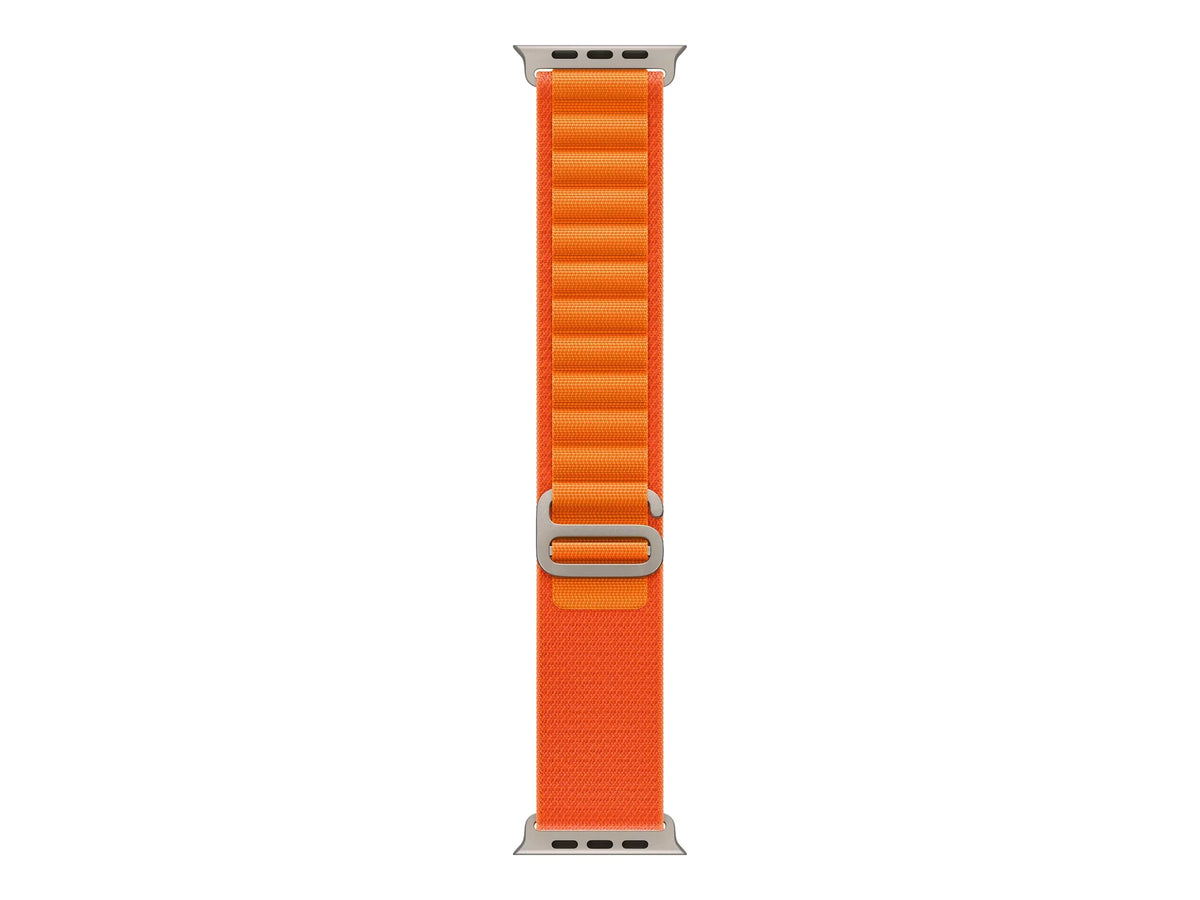 Apple Watch Ultra - 49 mm - titanium - smart watch with Alpine Loop - textile - orange - band size: M - 32  - Wi-Fi, , , Bluetooth - 4G - 2.16 oz