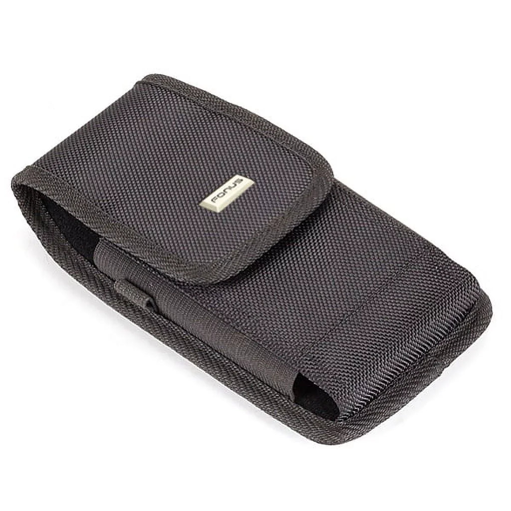Rugged Canvas Case Holster Metal Belt Clip w Black 6ft Long Type-C Cable Rapid Charge  Wire Sync Y8K for Blackberry Motion -  G9, Vivo  Plus - Coolpad Legacy - Google Pixel  3a