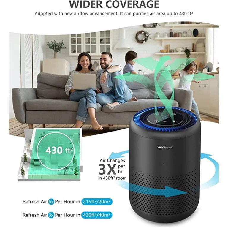Air Purifiers for Home Bedroom, H13 True  Filter Removes of Hair, Fur, Dust, Smoke, Mold, Pollen, Allergens, Odor , Quiet Mode, Ozone Free