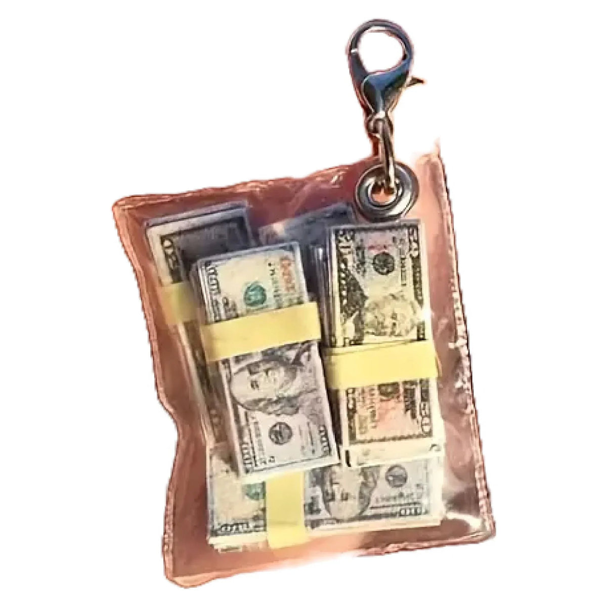 Handmade Mini Money Stack Bag Keychain Keyring – Stylish  Item  Key Holder