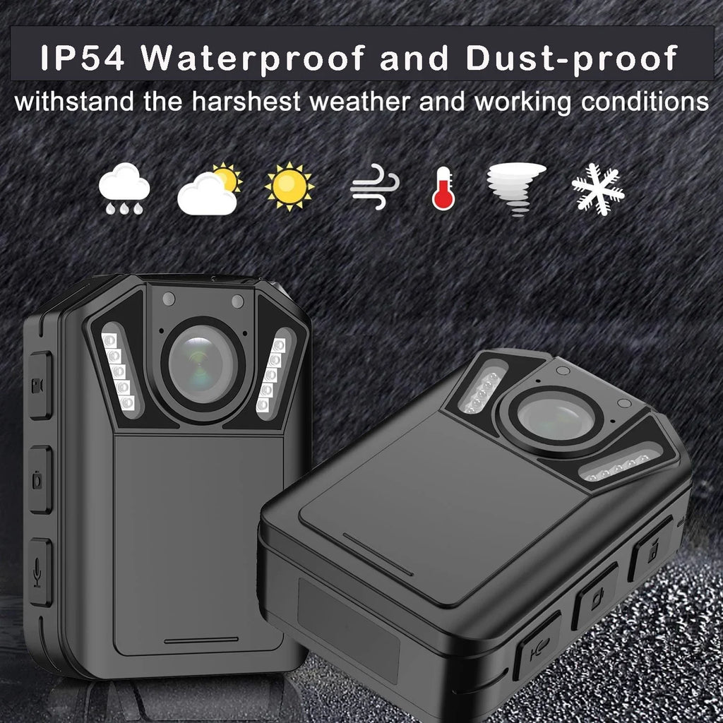 1440P Mini Body Camera - 128GB Wearable Police Body Camcorder with Night Vision - Waterproof Body Cam with Audio and Video Recording for Law Enforcement Security Guard Home