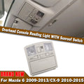 Overhead Console Reading Light w/ Sunroof Switch For Mazda 6 2009-2013 -9 2010-2015 Gray