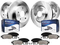 Detroit Axle - Brake Kit for 2013-2019 Ford Fusion 2013-2016 Lincoln  2014 2015 2016 Disc Brake Rotors and Ceramic Brake Pads Replacement : 11.81" Front and 11.89" Rear Rotor