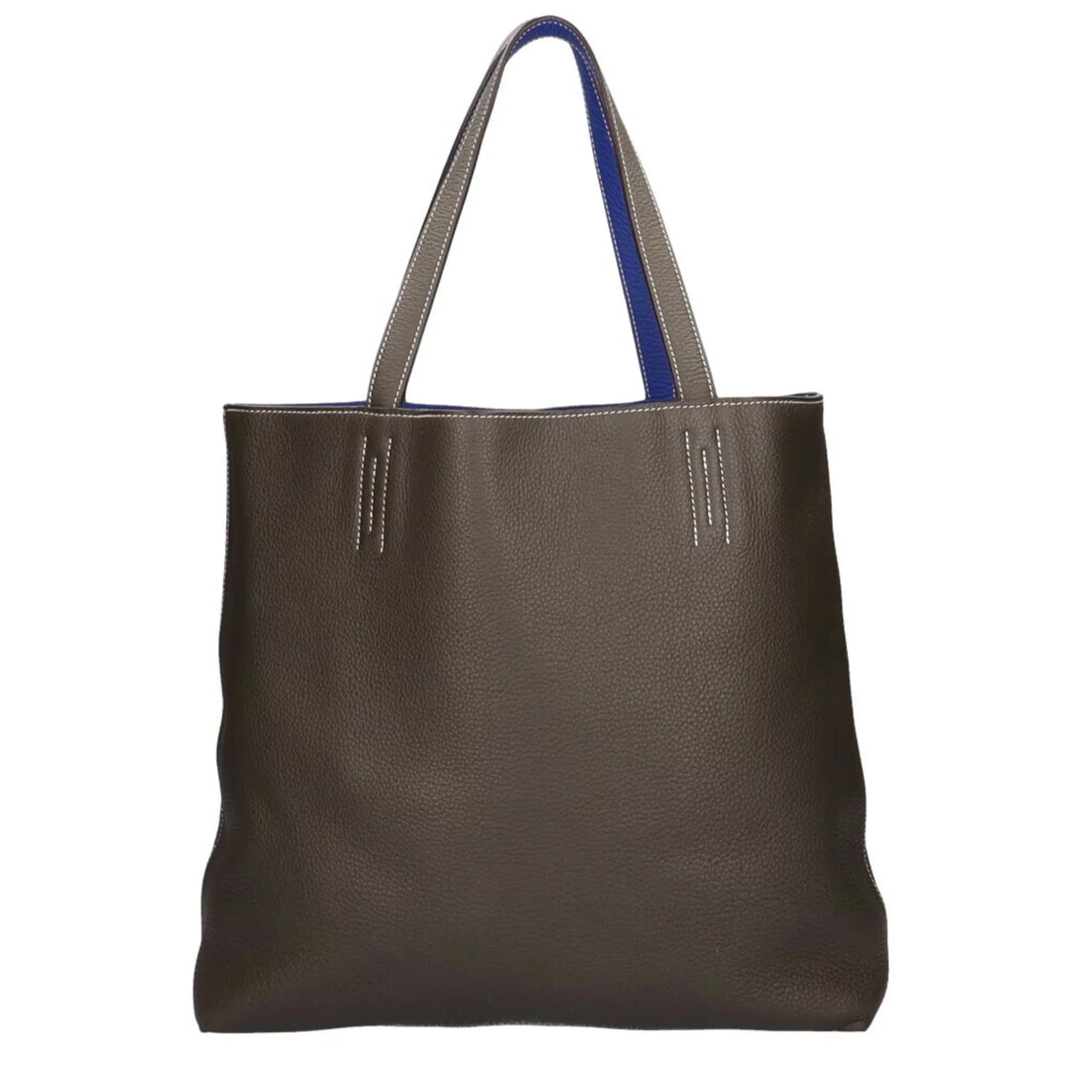 Pre-Owned Hermes  Double Sense Tote Bag Taurillon Clemence Etain Women's (Good)