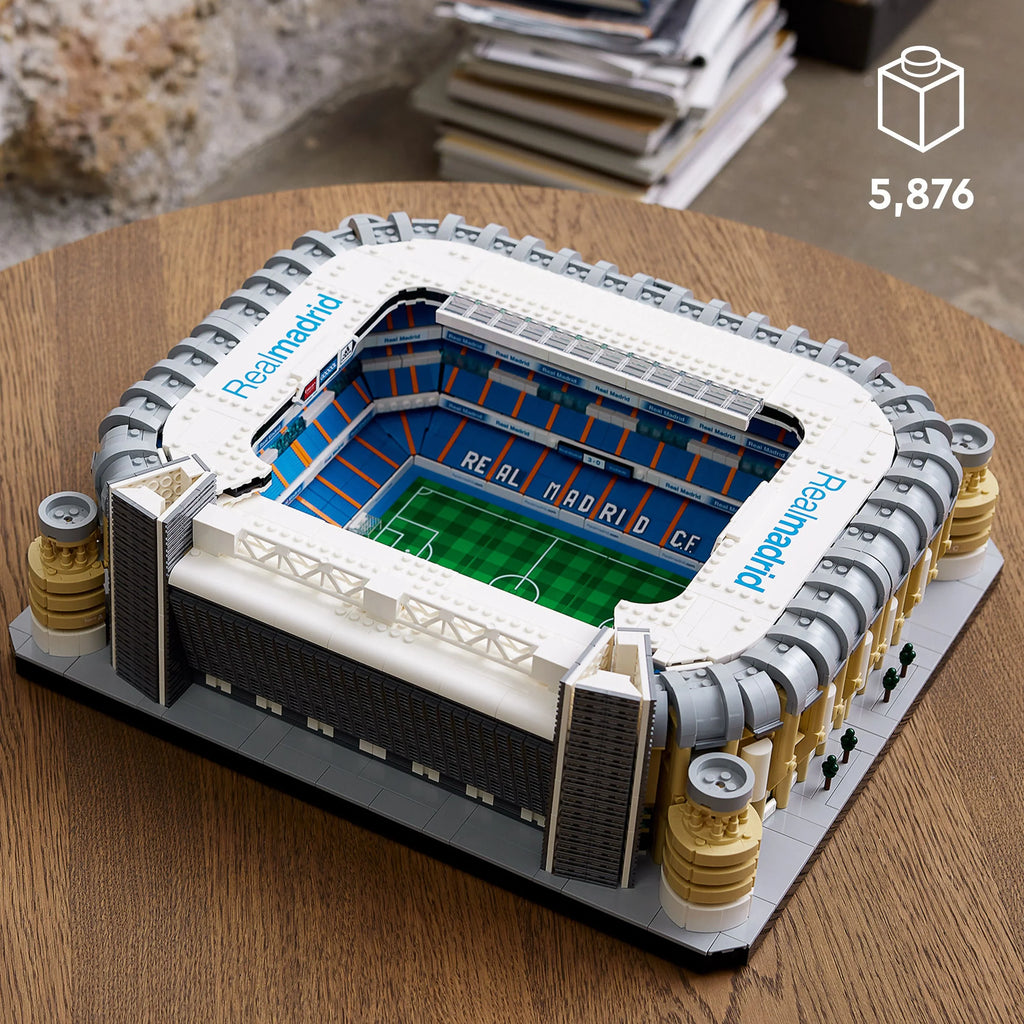 Icons Real Madrid Santiago Bernabéu Stadium 10299 Building Set - Soccer Field and Model Building Kit for Adults, Home and Office Collectible Decor Piece, Great Gift Idea for Sports Fans