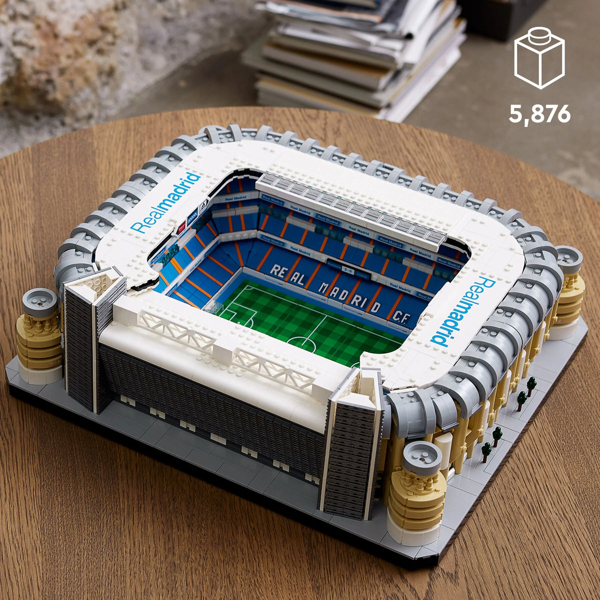 Icons Real Madrid Santiago Bernabéu Stadium 10299 Building Set - Soccer Field and Model Building Kit for Adults, Home and Office Collectible Decor Piece, Great Gift Idea for Sports Fans