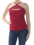 $34 Womens Red Lost At Sea Crochet High Neck Tankini Top 10 B+B