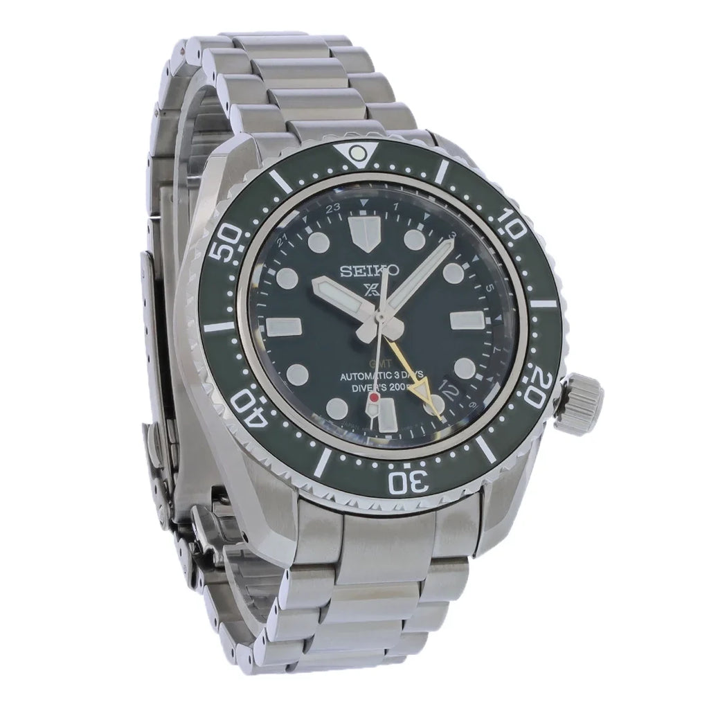 Pre-Owned Seiko Prospex  Mens Stainless Green Dial Automatic Watch SPB381