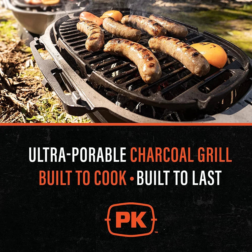 Grills 17 in.  Hibachi Charcoal Grill Orange
