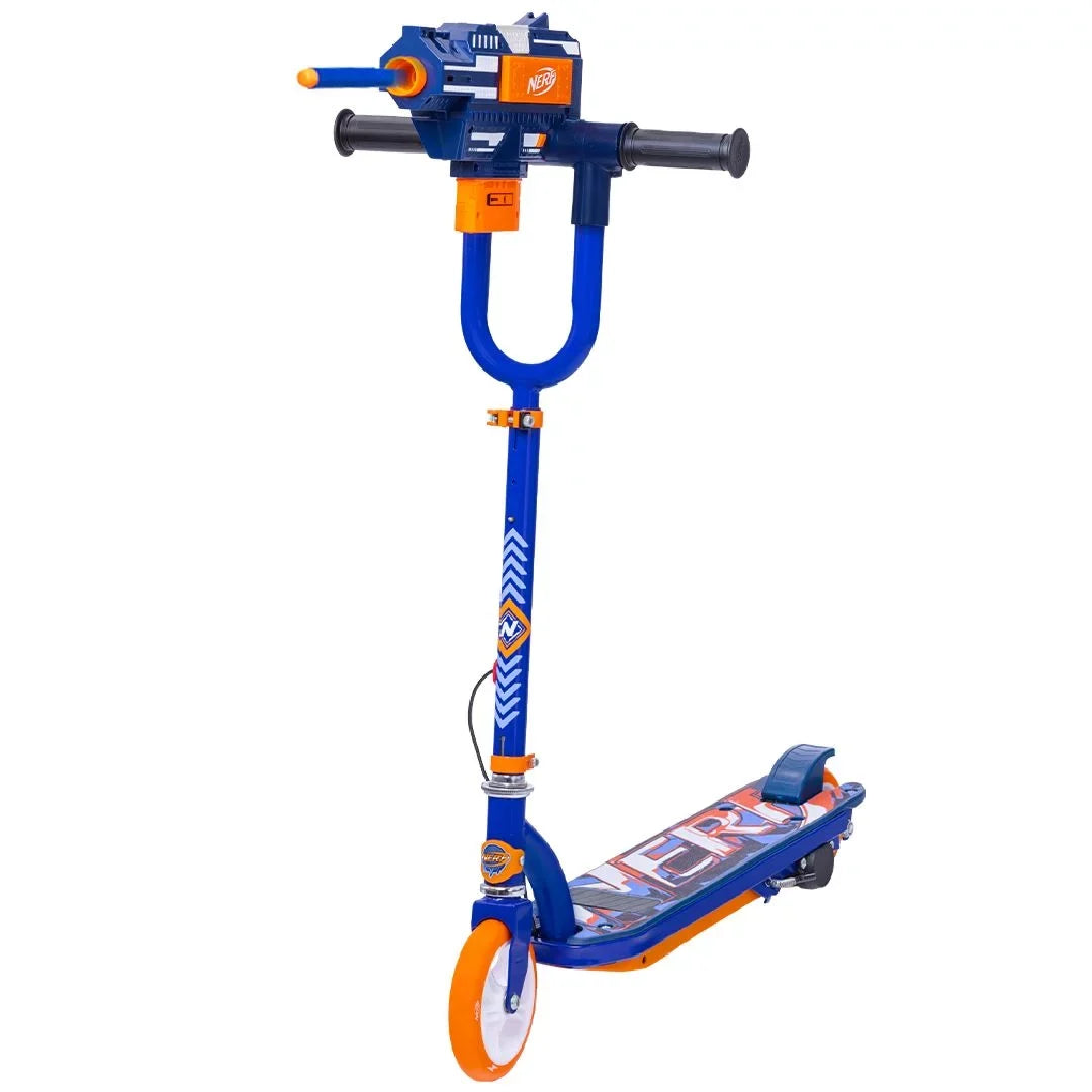 12 Volt Electric Scooter with Blaster, Foldable Scooter, Kick Scooter for Kids Ages 8 and up